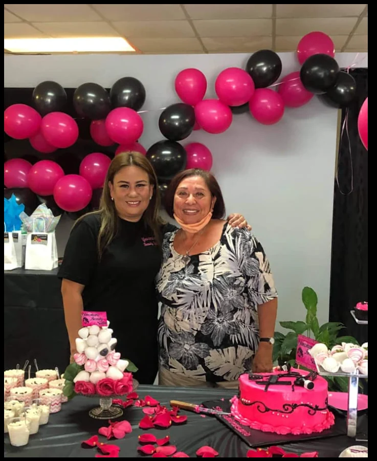 Smiling women at a Yaozmara's Beauty Salon celebration