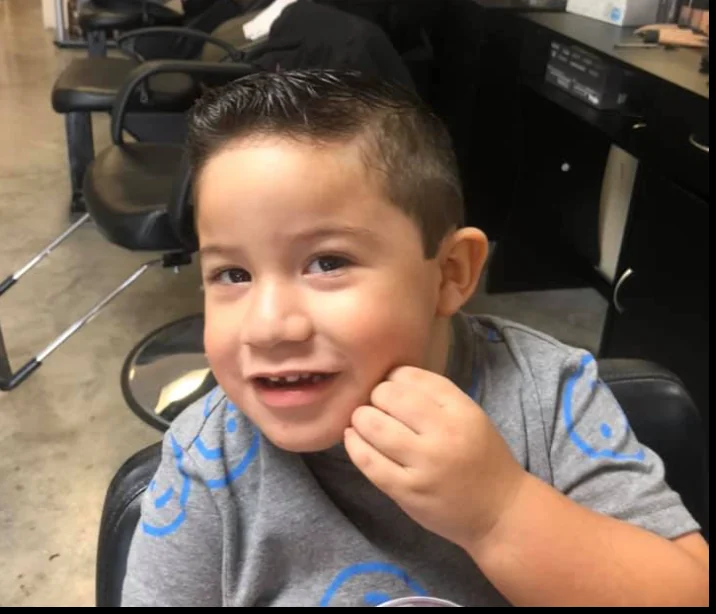 Young boy haircut result